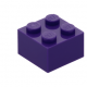 LEGO kocka 2x2, sötétlila (3003)